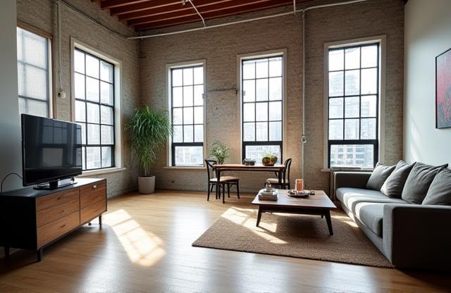 Interior of a modern urban loft in Vancouver